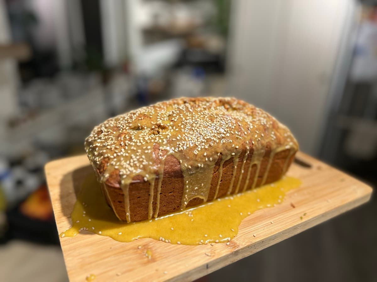 Banana Bread with Curry Coconut Glaze, cooked by Addi 🤠